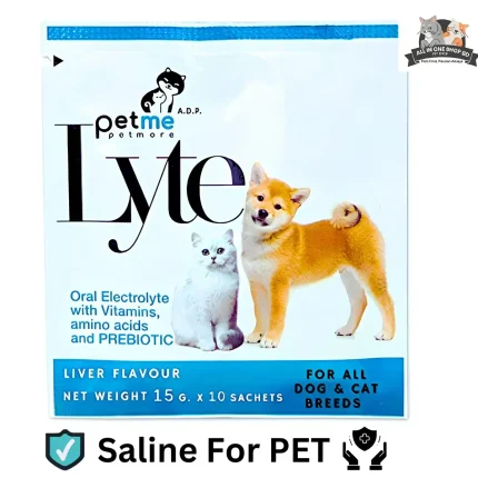 PetMe-Lyte Prebiotic Saline Liver Flavour Saline For Cat & Dogs